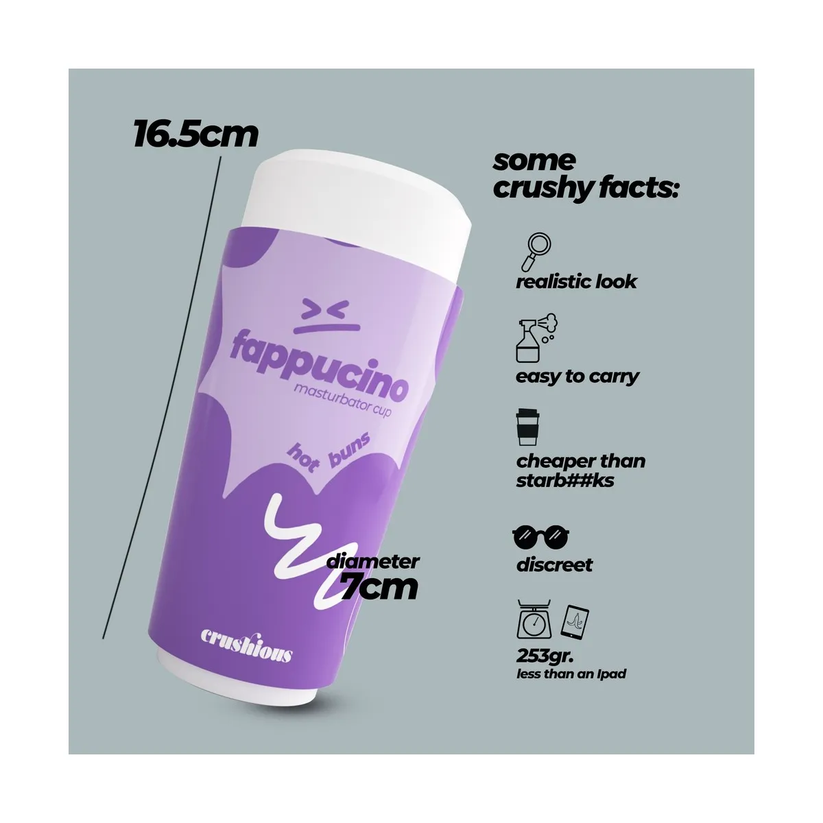 Masturbatore Uomo Hot Buns Ano 16,5 cm