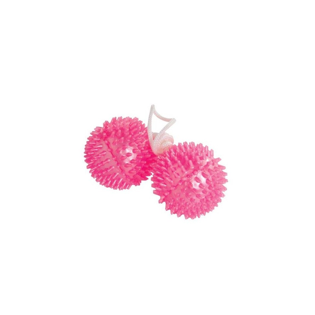 Palline vaginali anali con crestine stimolanti pink ball