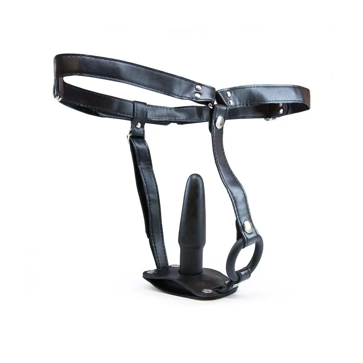 Cintura strapon con anello pene e plug anale