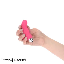 Mini vibratore da dito silicone fucsia 9 cm