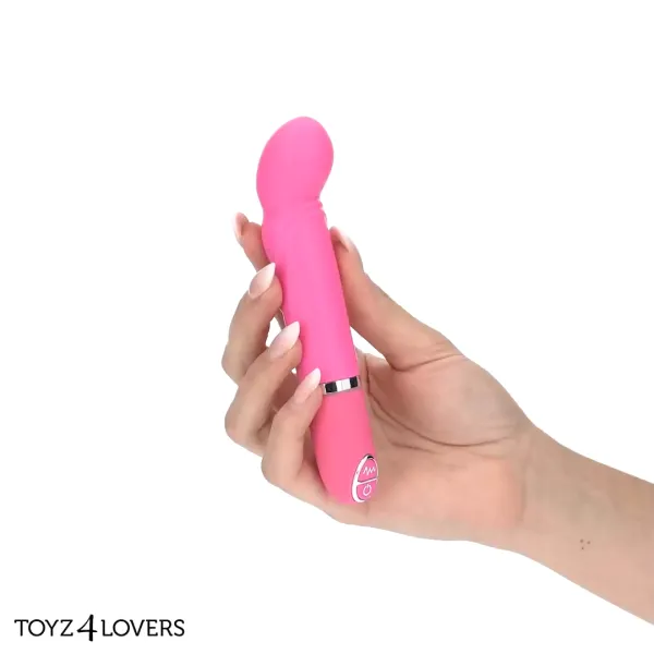 Vibratore Classico punta curva fucsia 14,5 cm