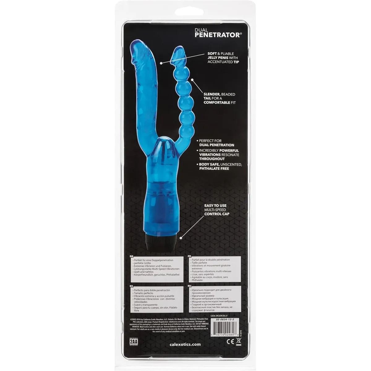 Vibratore doppio vaginale e anale 12,5 cm