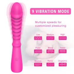 Vibratore vaginale Punto G con rilievi 20 cm