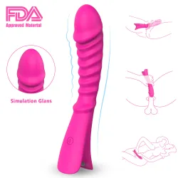 Vibratore vaginale Punto G con rilievi 20 cm