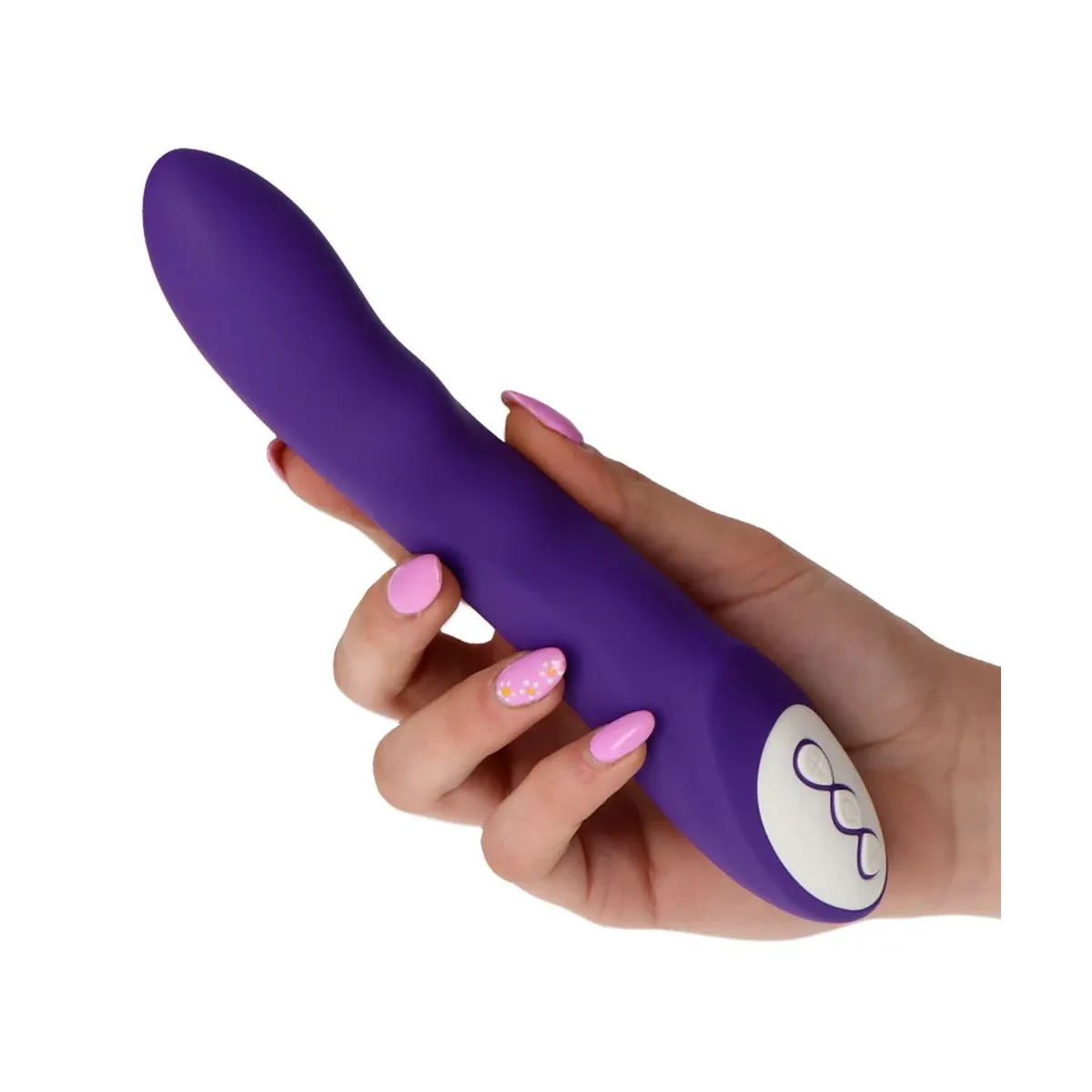Vibratore per punto G in silicone viola 21 cm