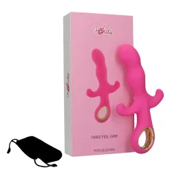 Vibratore vaginale tripla stimolazione 19 cm
