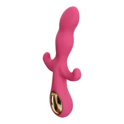 Vibratore vaginale tripla stimolazione 19 cm