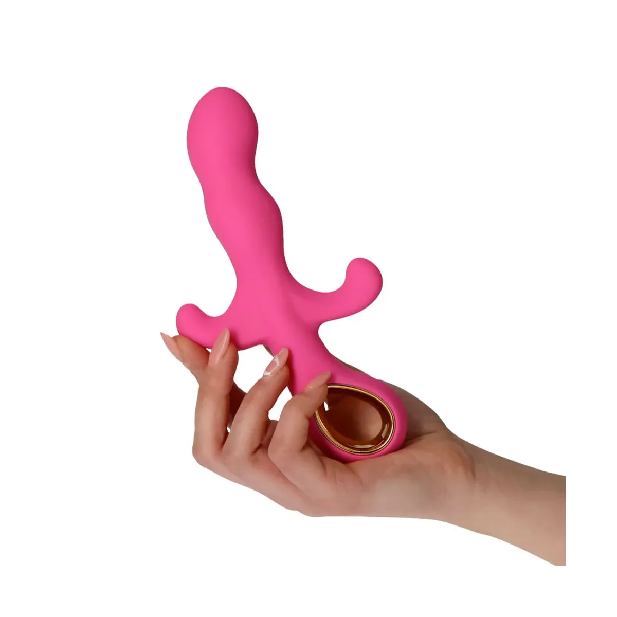 Vibratore vaginale tripla stimolazione 19 cm