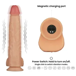 Vibratore dildo Maxi Realistico 28,3 cm