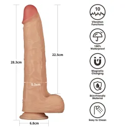 Vibratore dildo Maxi Realistico 28,3 cm