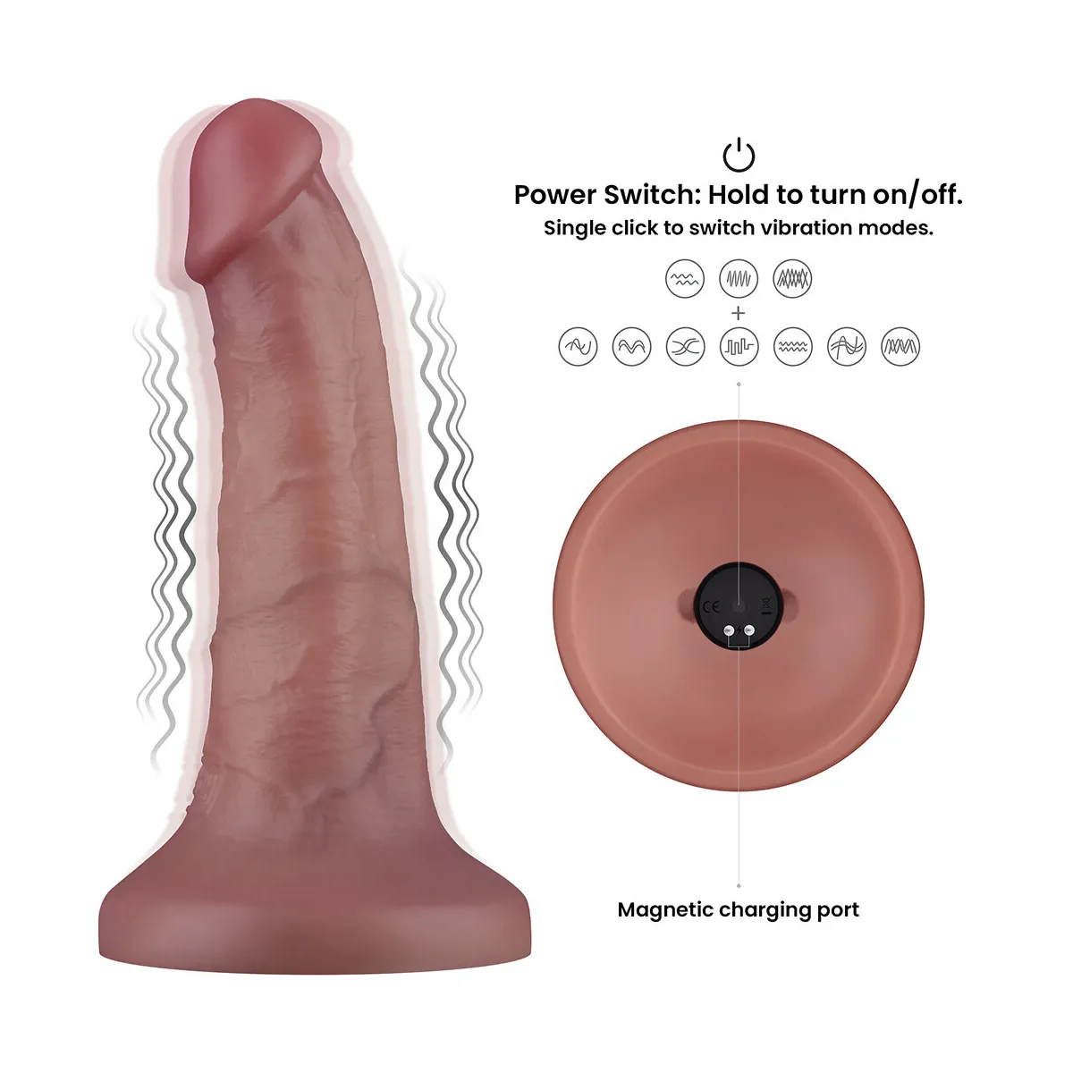 Vibratore dildo Realistico dual density 16 cm