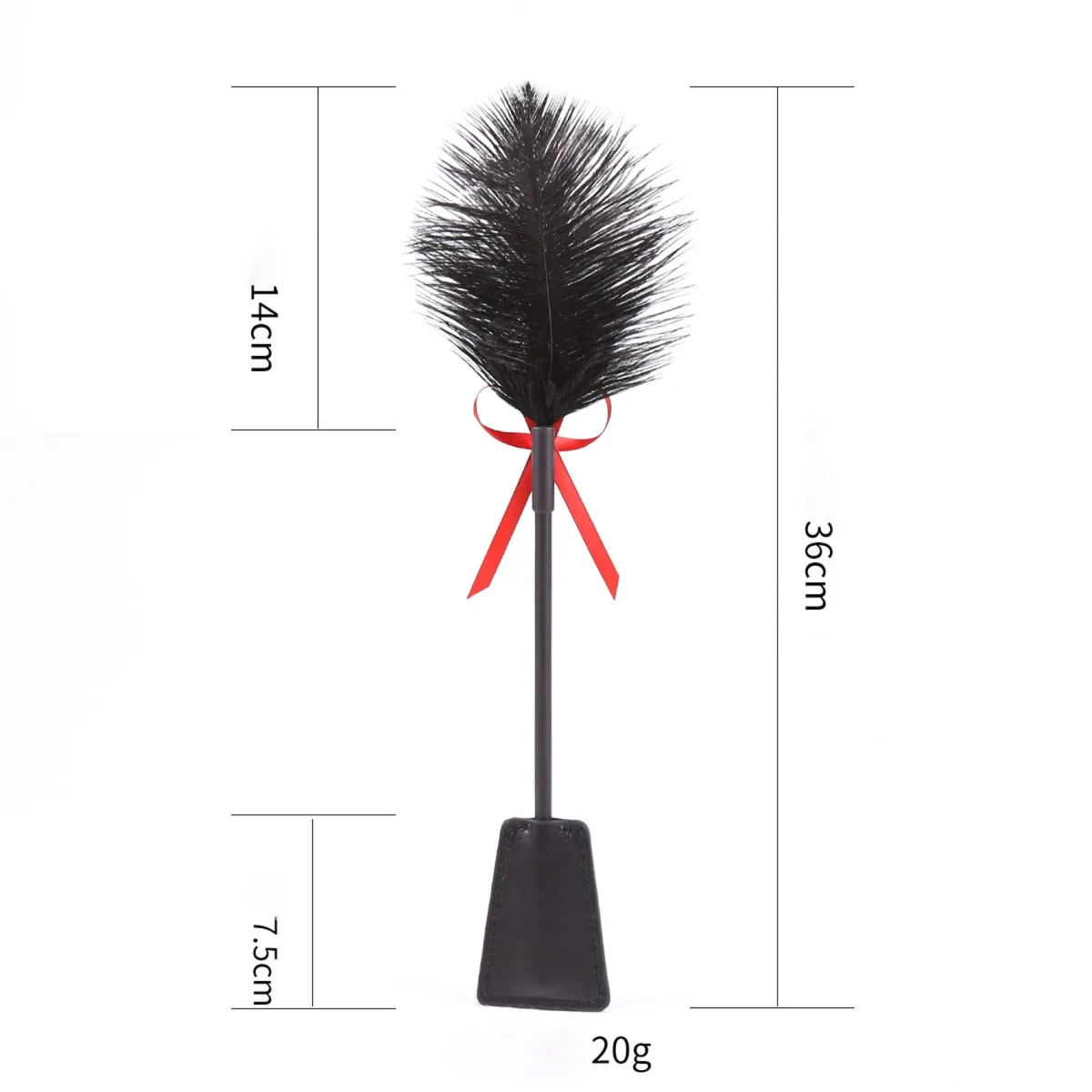 Frustino BDSM 2 in 1 con piuma solleticatore