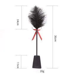 Frustino BDSM 2 in 1 con piuma solleticatore