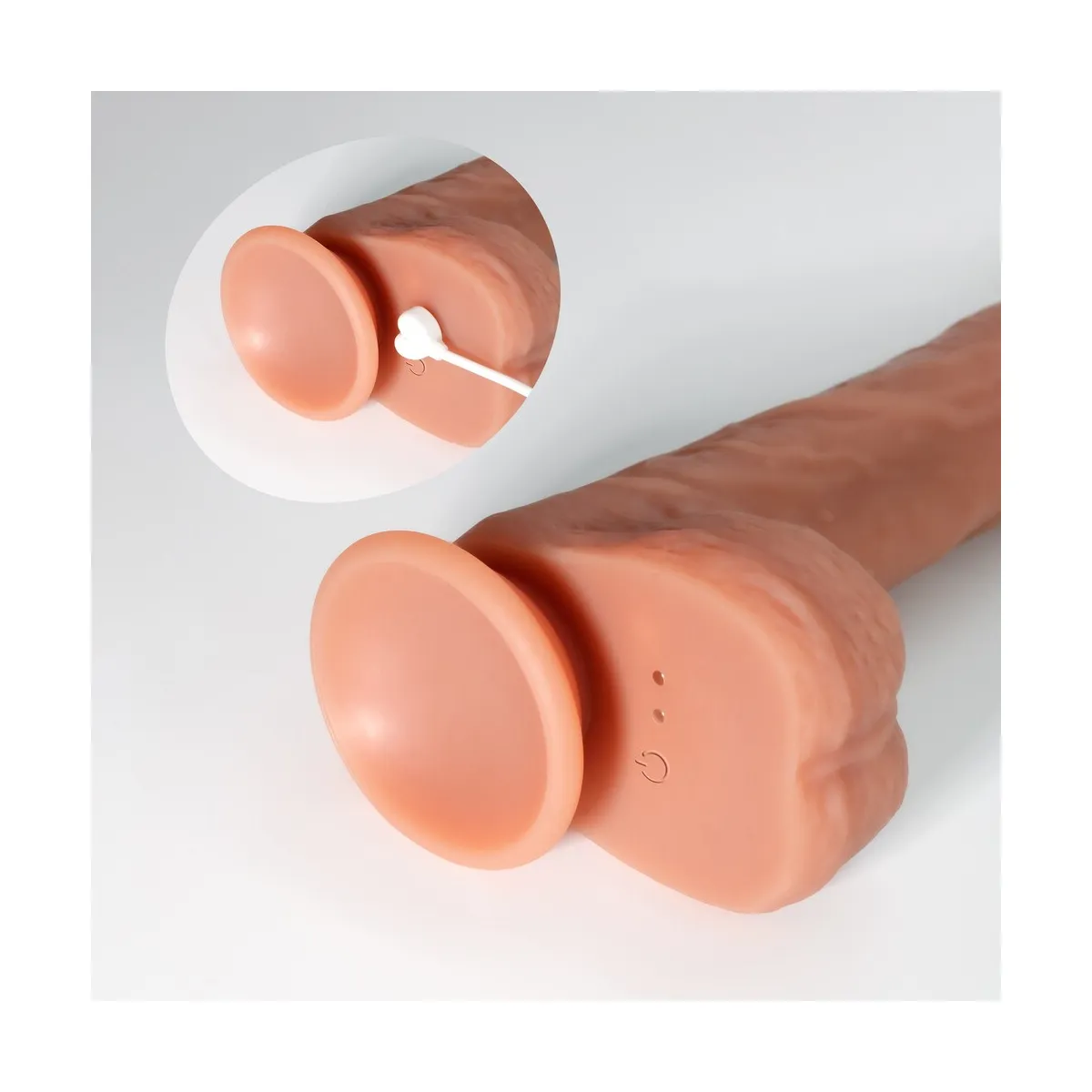 Vibratore Realistico a spinta e rotante 22 cm