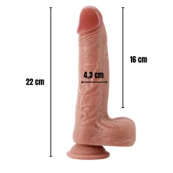 Vibratore Realistico a spinta e rotante 22 cm