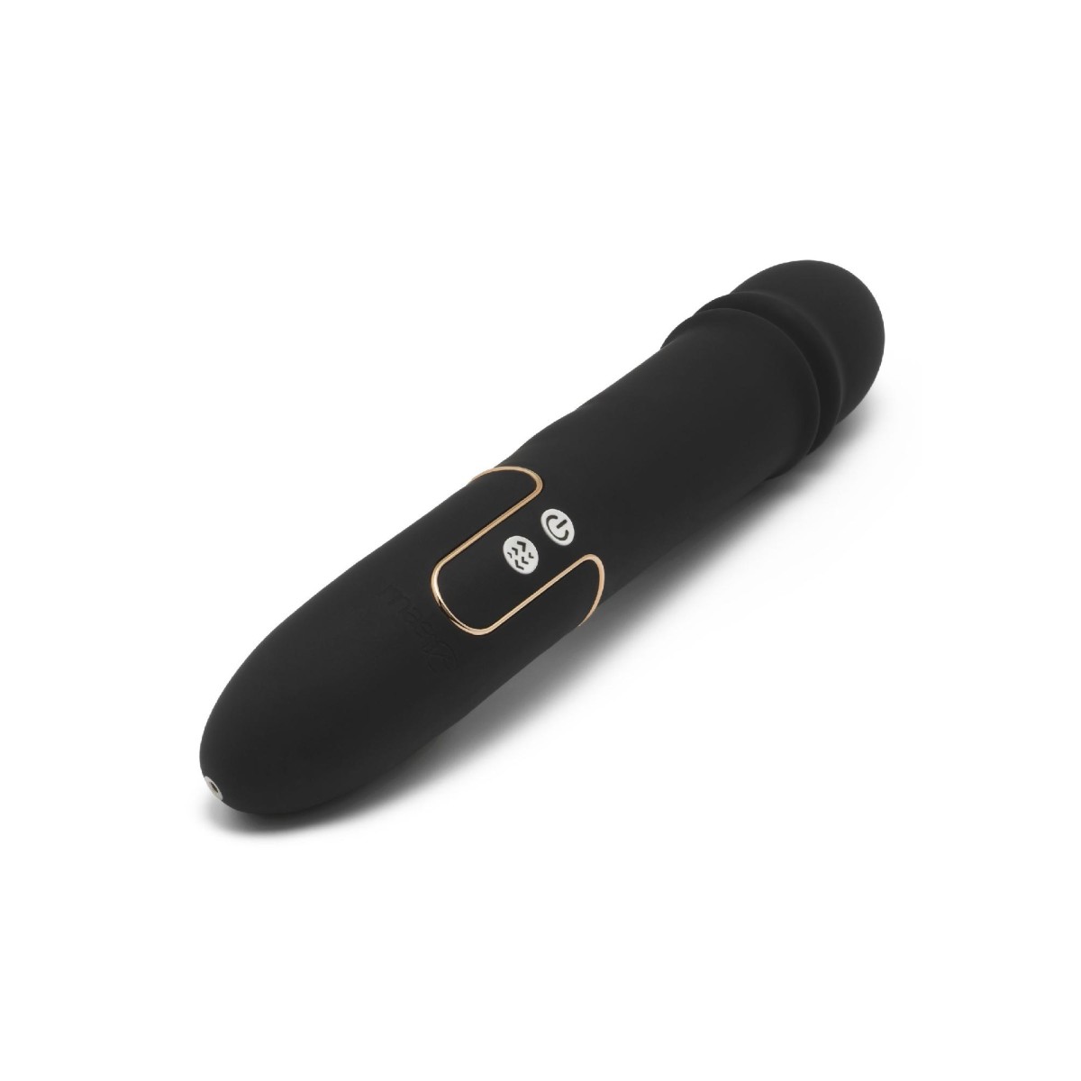 vibratore dildo nero in silicone realistico ricaricabile vaginale anale black PULSE ONE