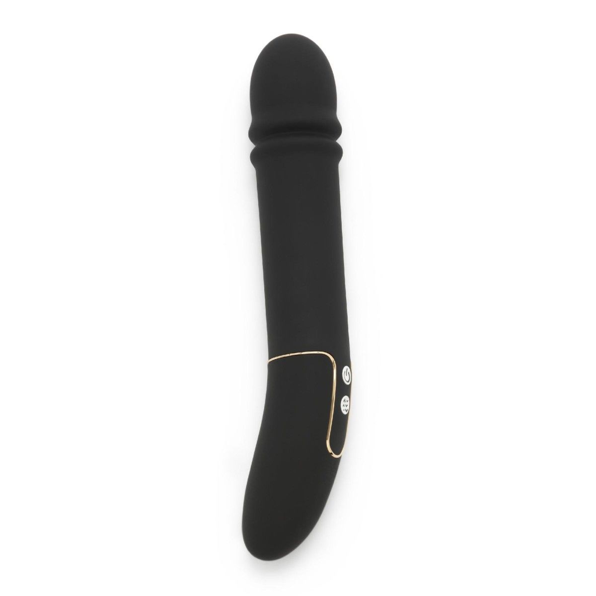 vibratore dildo nero in silicone realistico ricaricabile vaginale anale black PULSE ONE