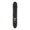 Vibratore a spinta nero in silicone Vibratore a spinta nero in silicone