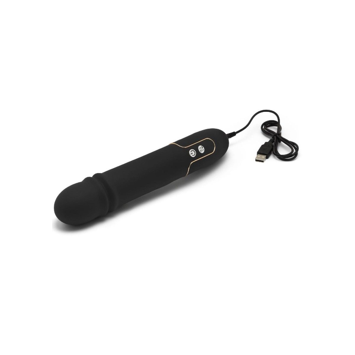 vibratore dildo nero in silicone realistico ricaricabile vaginale anale black PULSE ONE