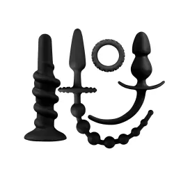 Kit 4 sextoys 3 anali + 1 anello pene