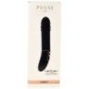 Vibratore a spinta nero in silicone Vibratore a spinta nero in silicone