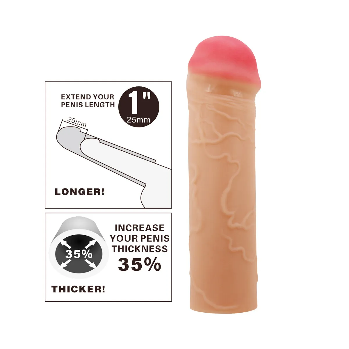 Guaina e Prolunga Pene 16,5 cm