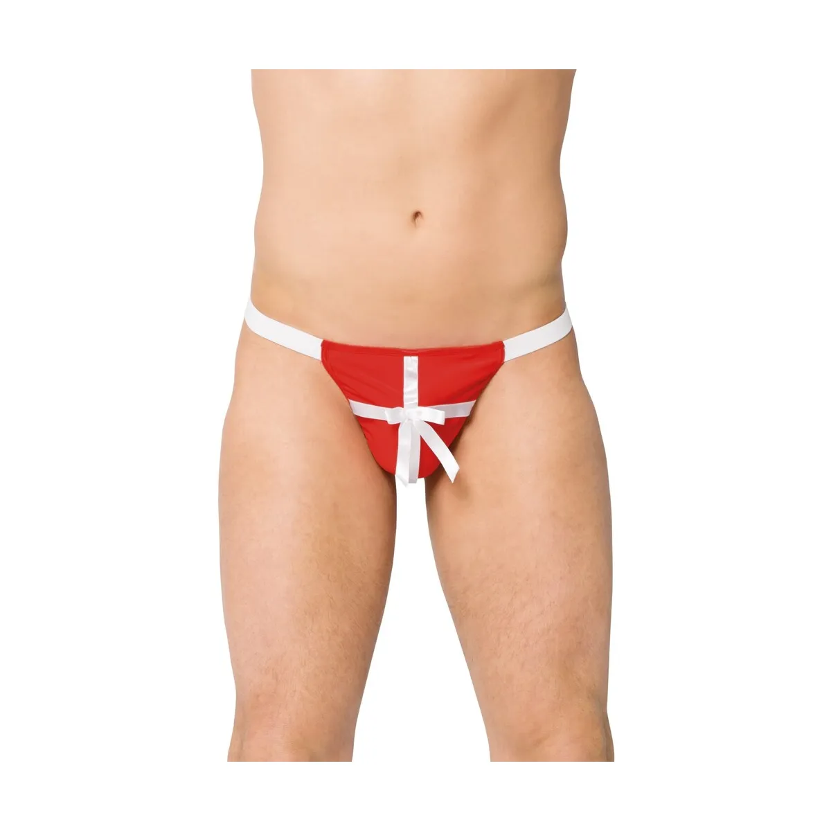 Perizoma uomo sexy rosso fiocco regalo