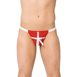 Perizoma uomo sexy rosso fiocco regalo