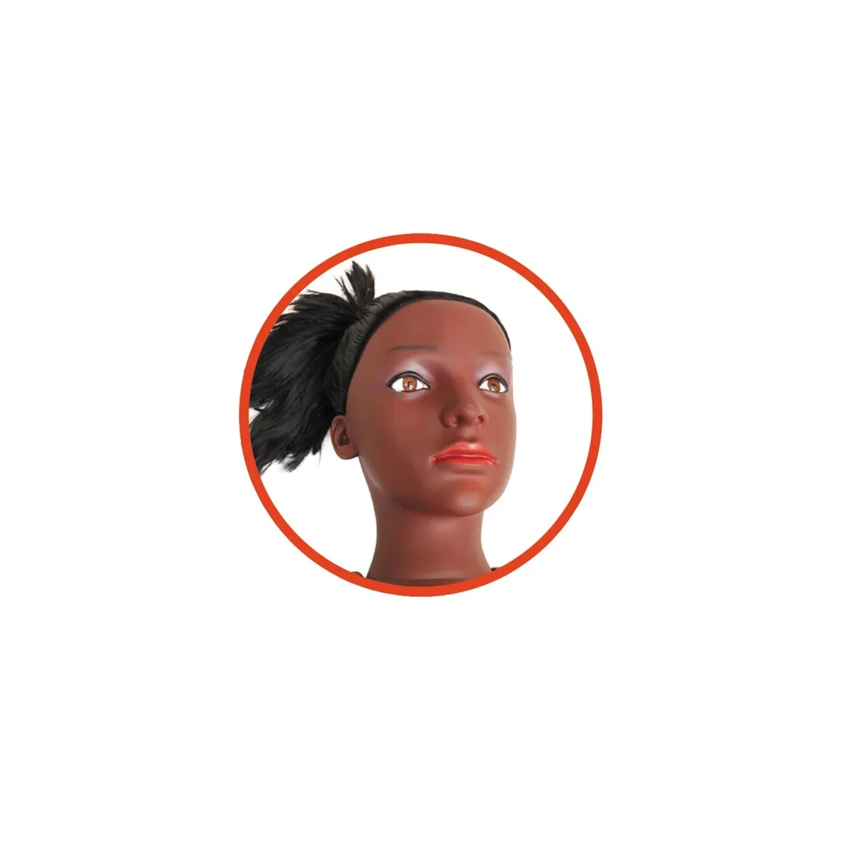 Bambola gonfiabile viso 3D pelle scura