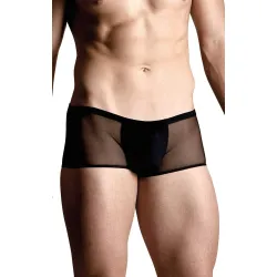 Boxer sexy Uomo in tulle aperto dietro nero