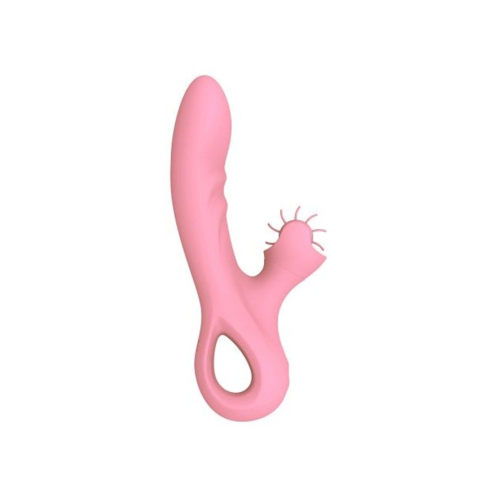 Vibratore rabbit con lingue stimolanti 21 cm