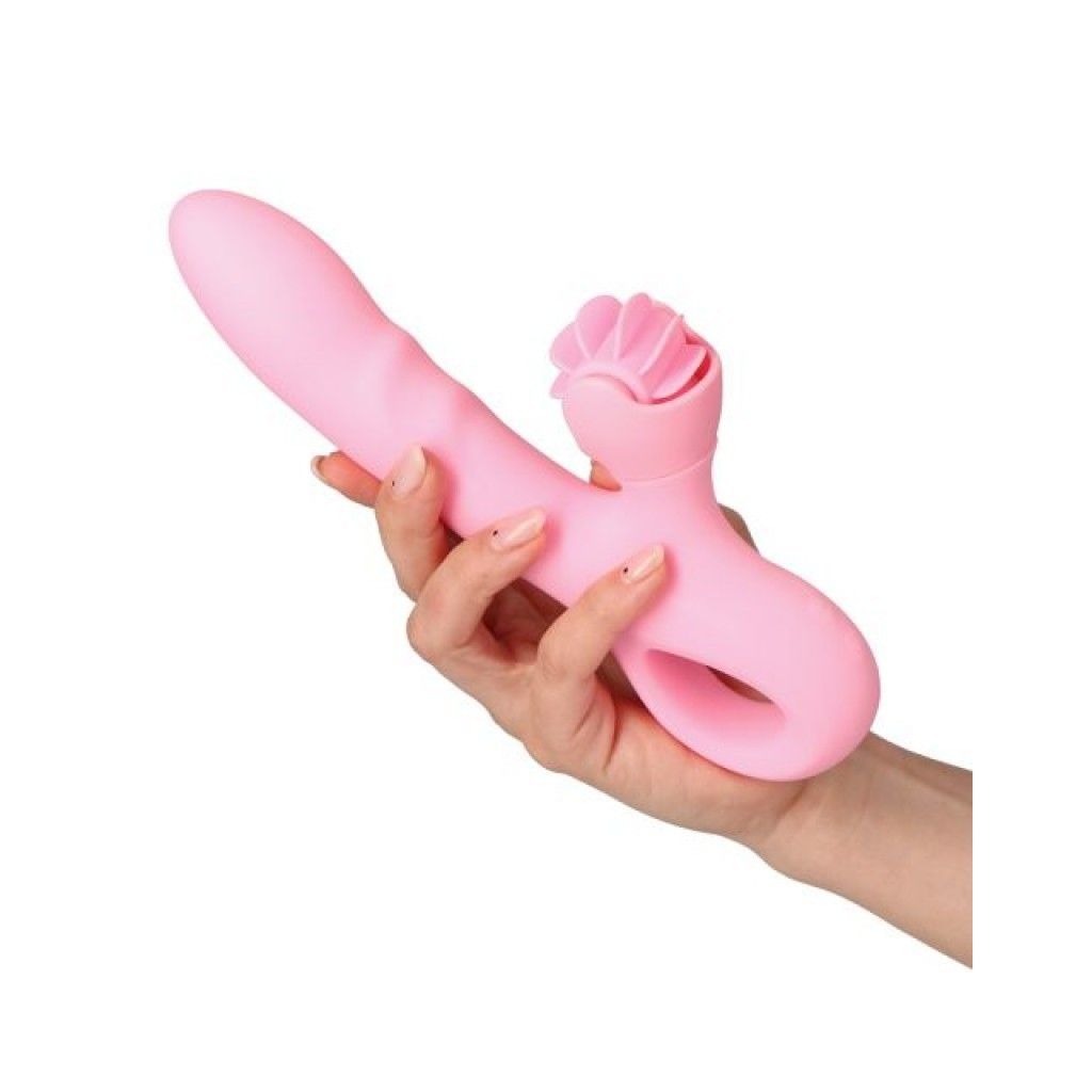 Vibratore rabbit con lingue stimolanti 21 cm