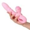 Vibratore rabbit con lingue stimolanti 21 cm
