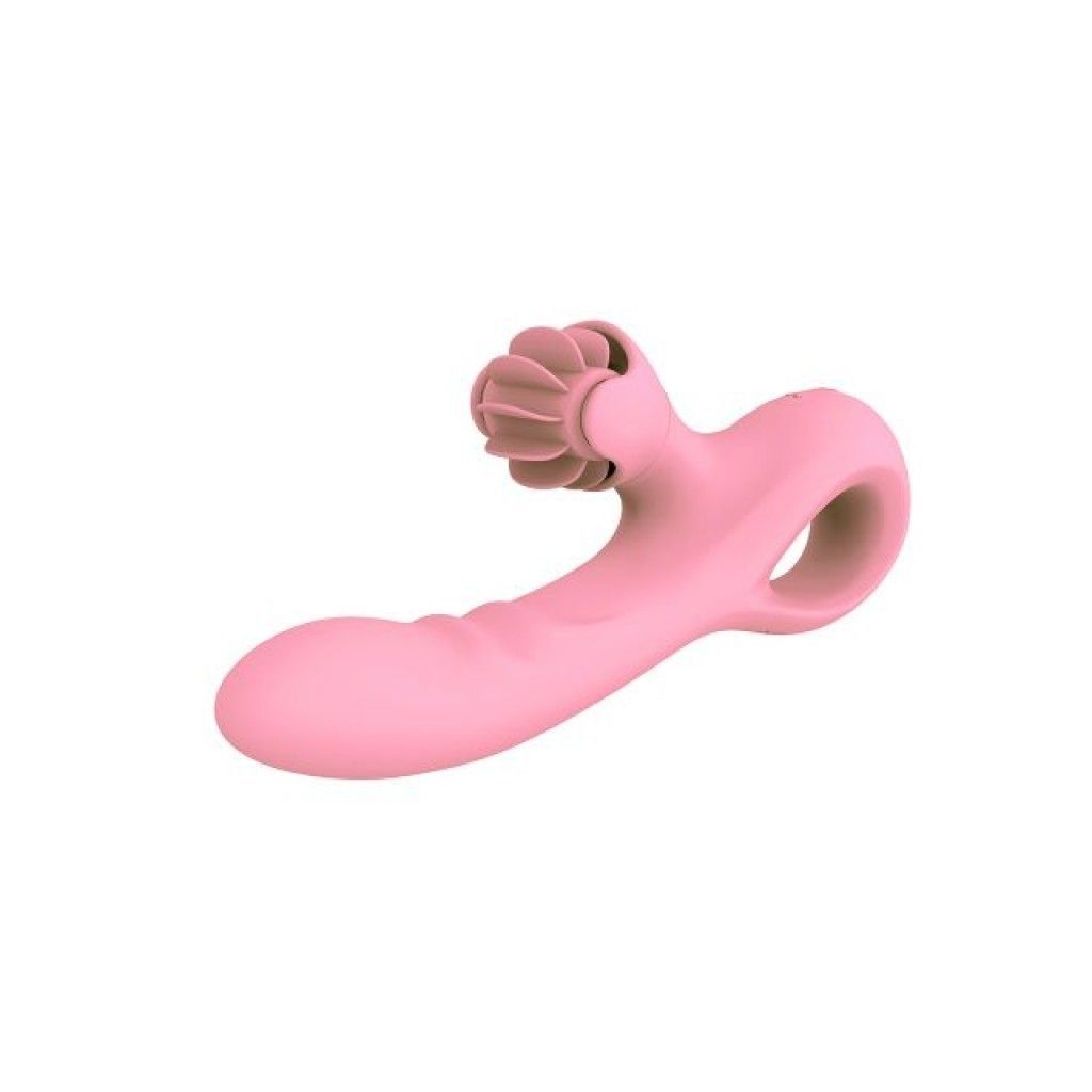 Vibratore rabbit con lingue stimolanti 21 cm