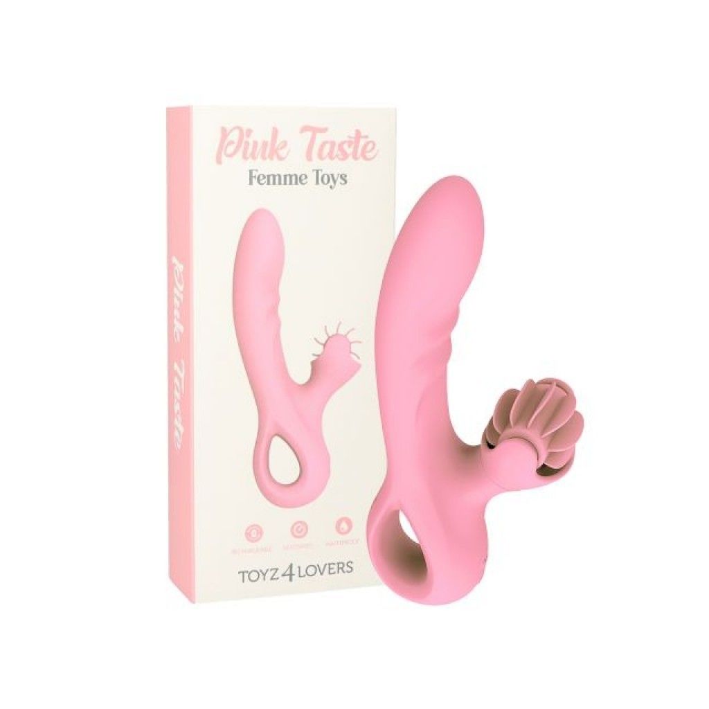 Vibratore rabbit con lingue stimolanti 21 cm