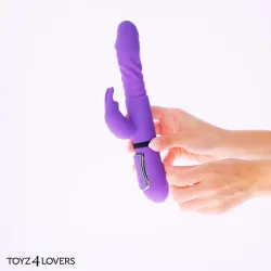 Vibratore Rabbit a spinta e roteante 25,5 cm