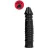 Dildo Anale XL con rilievi 26 cm All Black Dildo Anale XL con rilievi 26 cm All Black