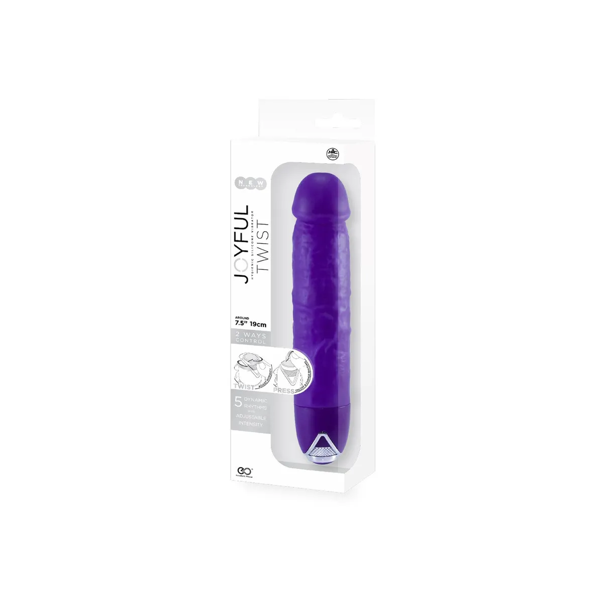 Vibratore donna Realistico viola 22,5 cm