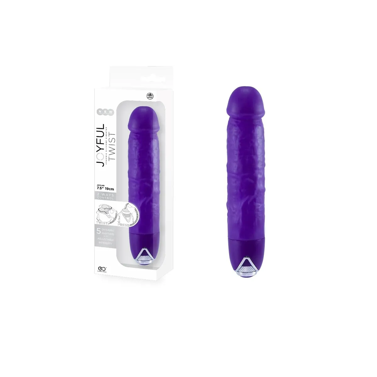 Vibratore donna Realistico viola 22,5 cm