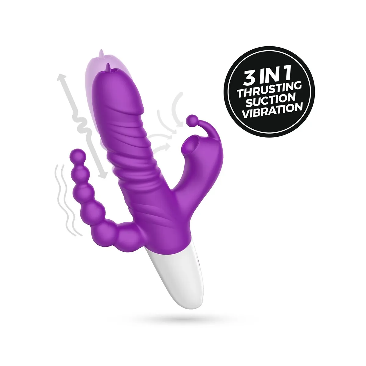 Vibratore rabbit tripla stimolazione e spinta