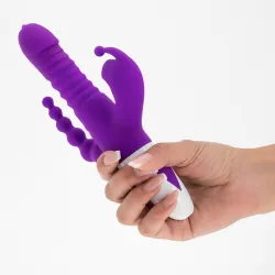 Vibratore rabbit tripla stimolazione e spinta