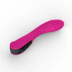 Vibratore punto G silicone 18,5 cm fucsia