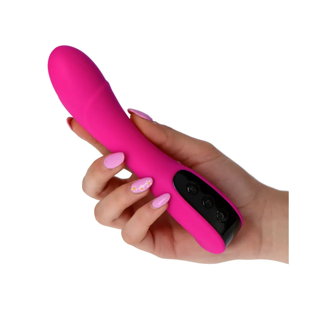 Vibratore punto G silicone 18,5 cm fucsia