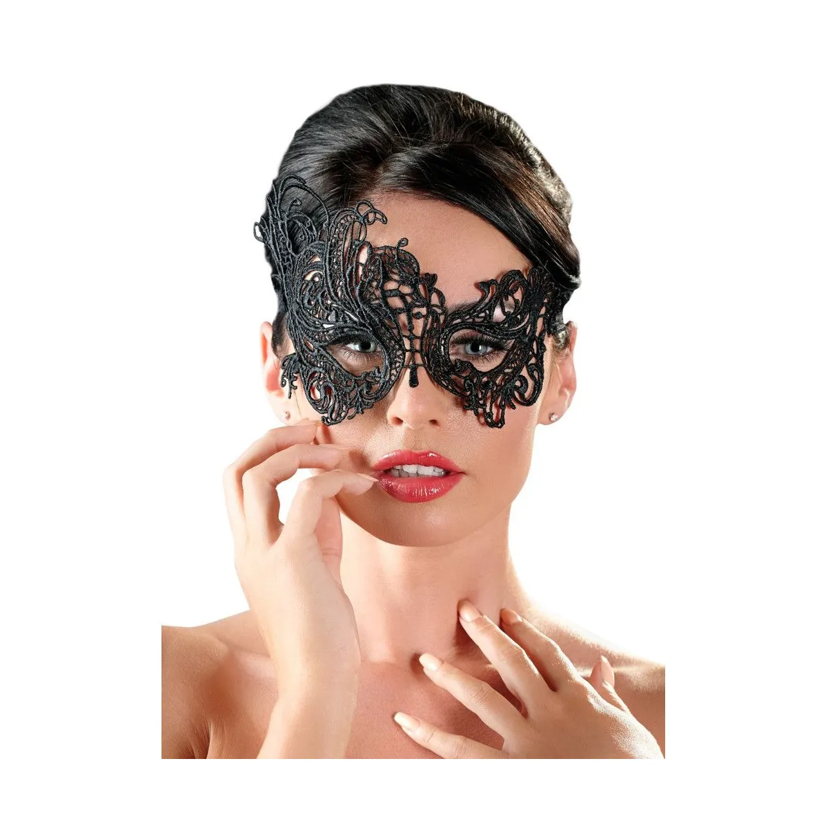 Maschera sexy pizzo Gothic Charm nera