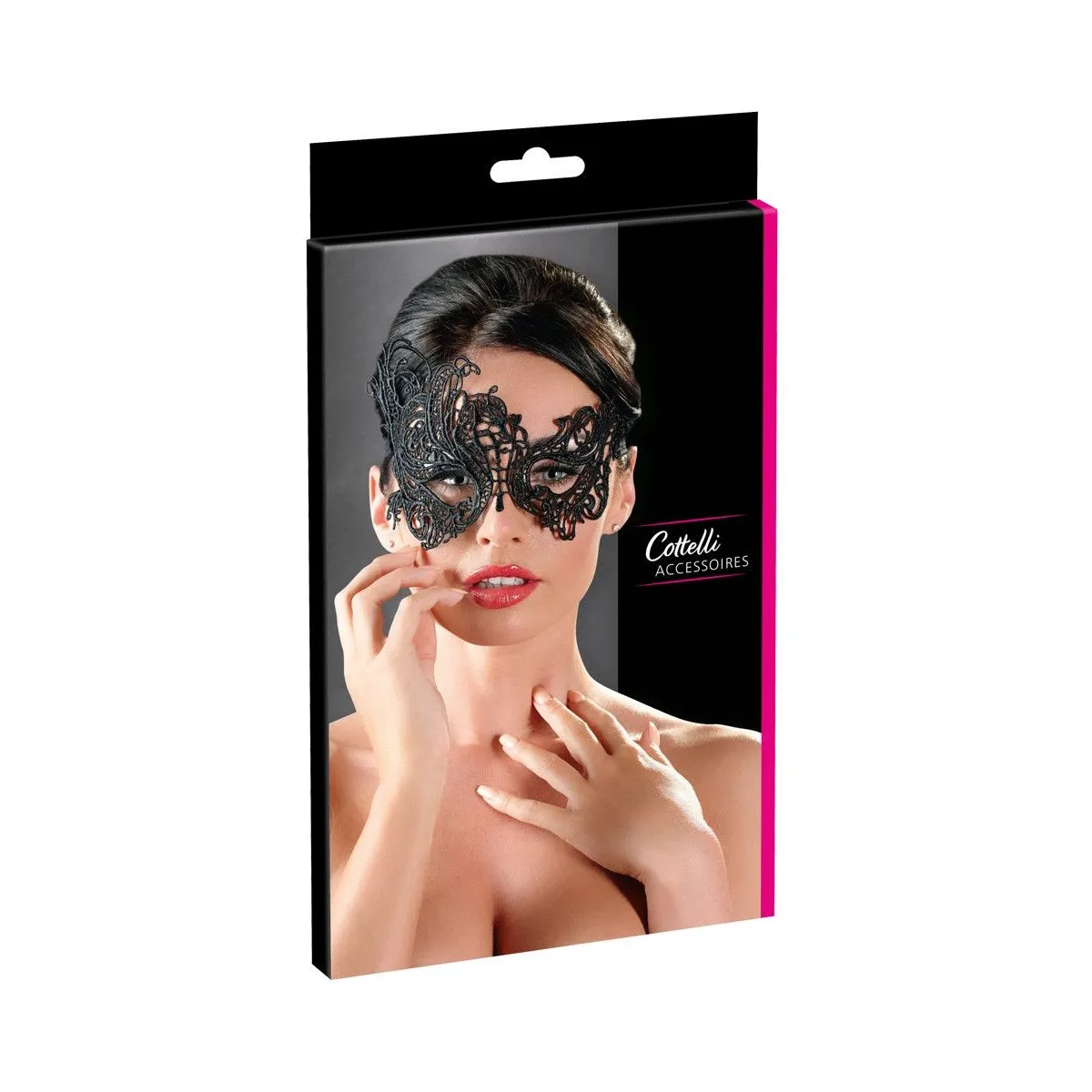 Maschera sexy pizzo Gothic Charm nera