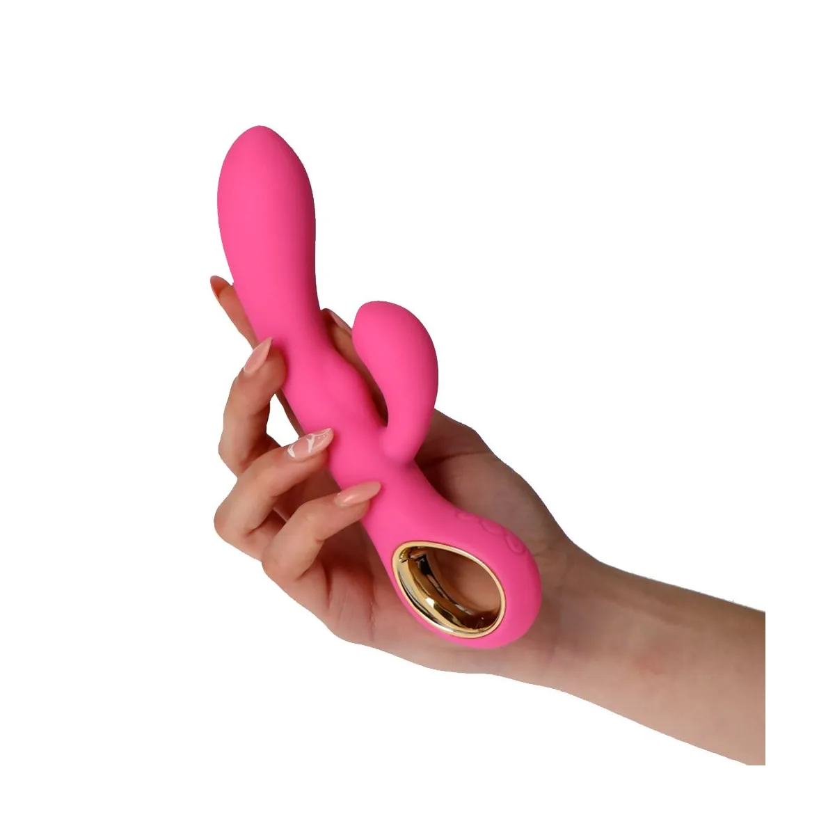 Vibratore rabbit e punto-G in silicone 18 cm