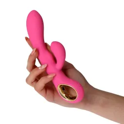 Vibratore rabbit e punto-G in silicone 18 cm