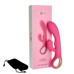 Vibratore rabbit e punto-G in silicone 18 cm