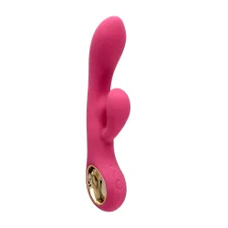 Vibratore rabbit e punto-G in silicone 18 cm