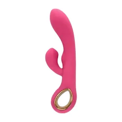 Vibratore rabbit e punto-G in silicone 18 cm